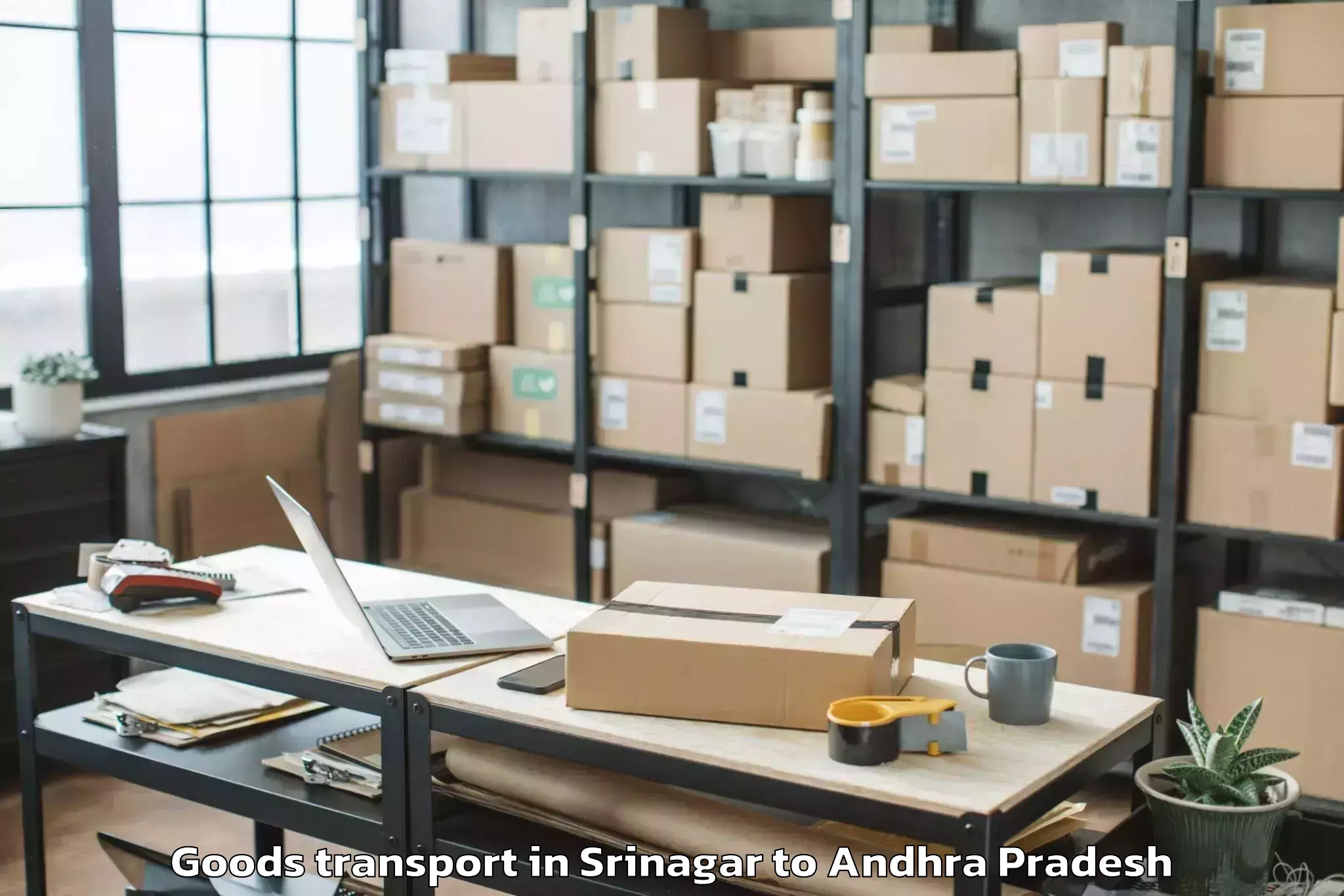 Comprehensive Srinagar to Andhra University Visakhapatna Goods Transport